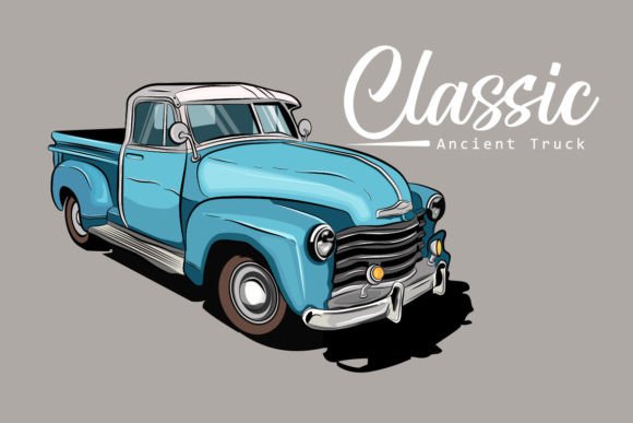 Download Classic Truck Vector Art Illustration - Premium Resources